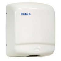 BRADLEY 2905-287300: AERIX HAND DRYER, SURFACE MOUNT, SENSOR-OPERATED, 120-VOLT, 1-PHASE, 13.6-AMPS, 60-HZ, WARM AIR, STEEL-WHITE EPOXY, WITH INTEGRAL NOZZLE, (NON-RETURNABLE, NON-REFUNDABLE)