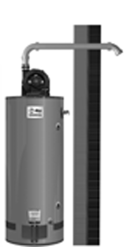 RHEEM GPV75-76FV-2: 75-GALLON, 75,100 BTU, NATURAL GAS, 3inch POWERVENT, SINGLE FLU, LO-NOX COMMERCIAL GAS WATER HEATER